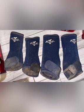 Professional's Choice Navy Horse Sport Boots - full set